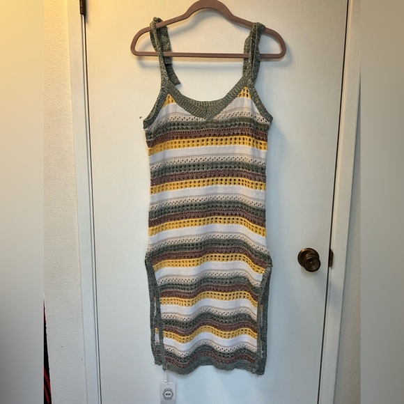 ✨NXH Split Dress Tie Shoulder Dress Cover Up Size L - Picture 7 of 13